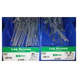 6 Compartment Hardware Organizer with contents. Metal