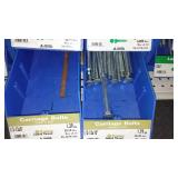 6 Compartment Hardware Organizer with contents. Metal