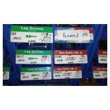 6 Compartment Hardware Organizer with contents. Metal