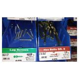 6 Compartment Hardware Organizer with contents. Metal