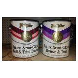 True Value Weather All and Valspar 1 gal. (10) Assorted tint Base and Finish.