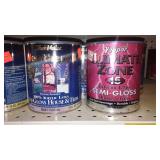 True value and Valspar 1 qt. (12) Assorted tint Base and Finish.