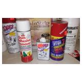 Assorted Cleaners TSP, Muriatic Acid and more.