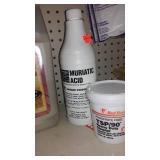 Assorted Cleaners TSP, Muriatic Acid and more.