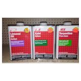 Linseed, Xylol, Turpentine.