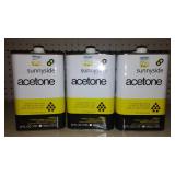 Acetone (3) 1 qt.