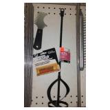 Paint Supply, Tarp, Mixing Paddle.