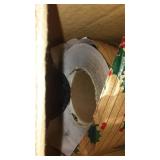 Vintage Paper Cutter and Christmas Paper.