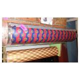 Vintage Paper Cutter and Blue and Red Paper.