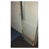 Lighted Peg Board, hooks and Shelving.