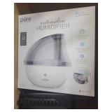 Assorted Household Items including Wooden Hangers, Hair Dryer, Blanket, and Humidifier