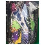 Assorted Household Items including Wooden Hangers, Hair Dryer, Blanket, and Humidifier