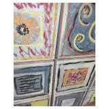 Colorful Set of 9 Abstract Modern Art Panels