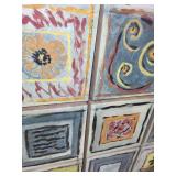 Colorful Set of 9 Abstract Modern Art Panels