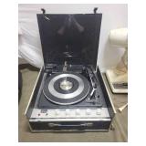 Panasonic Table Fan, Sanyo Turntable Record Player, and Panasonic Boombox