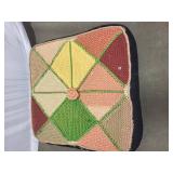 Set of 2 Handwoven Throws, 2 Decorative Cushions, and Faux Fur Rug