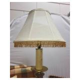 Home Decor Set with Vintage Table Lamp, Wicker Basket, Cushions, and Santa Throw Blanket