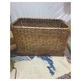 Home Decor Set with Vintage Table Lamp, Wicker Basket, Cushions, and Santa Throw Blanket