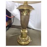 Pair of Vintage Stiffel Brass Table Lamps with Pleated Shades