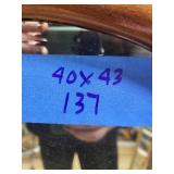 Large Antique Wall Mirror with Ornate Wood Frame