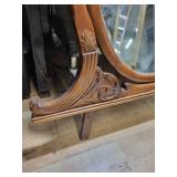Large Antique Wall Mirror with Ornate Wood Frame