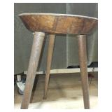 Vintage Wooden Tripod Stand with Inlay Detail