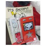 Plush Snoopy and Woodstock Toy with FM Scanner Radio