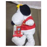 Plush Snoopy and Woodstock Toy with FM Scanner Radio