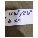 Ornate Red and Beige Runner Rug, 6