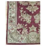Ornate Red and Beige Runner Rug, 6