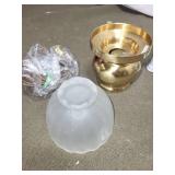 Set of Vintage Home Decor Items: Oil Lamps, Porcelain Clock, Table Lamp, and Wall Mirrors