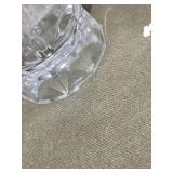 Set of 3 Crystal Vases and 1 Lidded Bowl