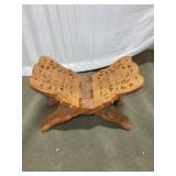 White Milk Glass Vase and Ornate Wooden Book Stand