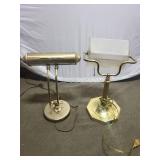 Set of 2 Classic Desk Lamps with Brass Finish