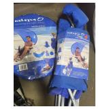 Set of 3 Outdoor Portable Chairs with Canopy and Footrest