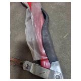 Rusty Red Bow Saw with Metal Handle