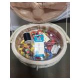 Vintage Sewing Kit with Basket, Tracing Kit, and Pinking Shears