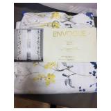 Set of Envogue Window Curtain Panels and Red Table Cloths