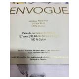 Set of Envogue Window Curtain Panels and Red Table Cloths