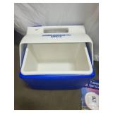 Outdoor Sports and Activities Set: Tennis Racket, Cooler, Jug, Golf Glove, Bath Oil