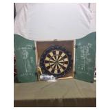 Vintage Camel Dartboard Cabinet with Scoreboard