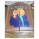 Vintage Camel Dartboard Cabinet with Scoreboard