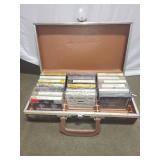 Collection of 40 Classical Music Cassette Tapes with Vintage Storage Cases