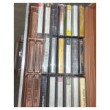 Collection of 40 Classical Music Cassette Tapes with Vintage Storage Cases