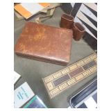 Vintage Board Game Collection with Chess, Backgammon, Cribbage, and Playing Cards