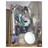 Assorted Kitchenware Set with Glass Goblets