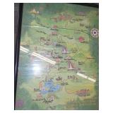 Collection of Vintage Art Prints, Maps, and Books