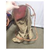 Vintage Hand-Crank Corn Sheller and Metal Watering Can