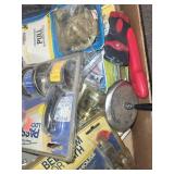 Box of Mixed Home Improvement Hardware and Tools