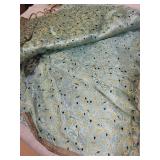 Set of Assorted Linens and Decor Items Including Embroidered Tableware and Mosque Tapestry